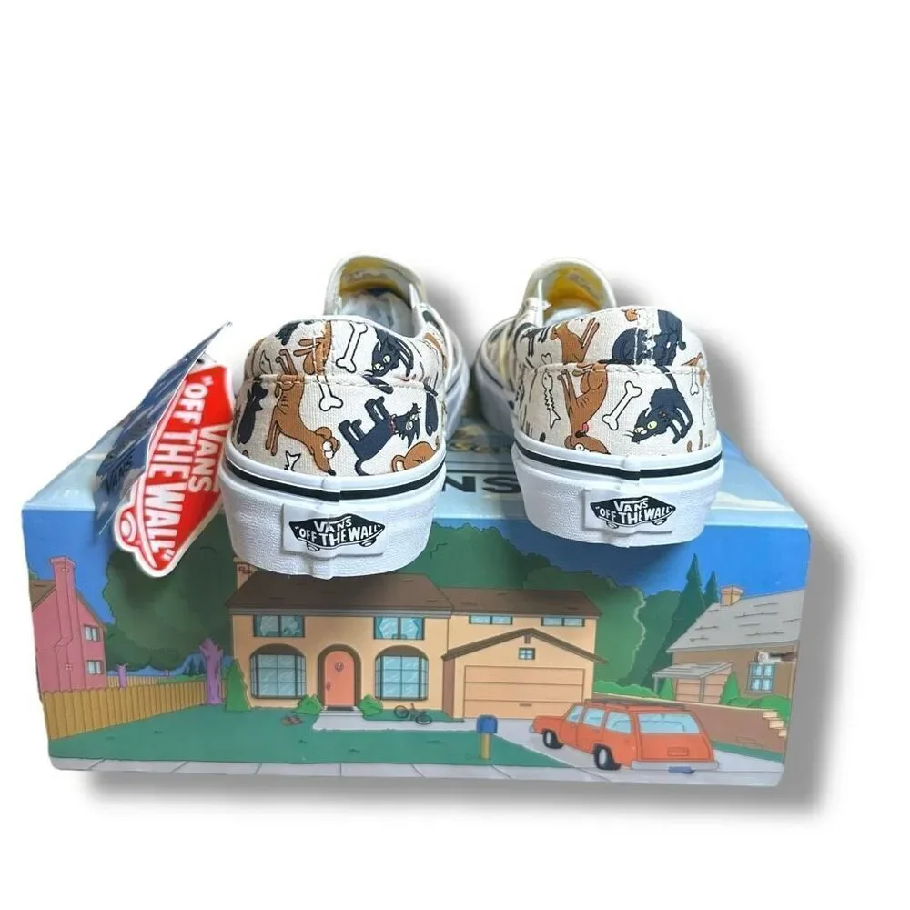 Vans x The Simpsons Family Pets Classic Slip‑On Youth Kids Size 4 NIB